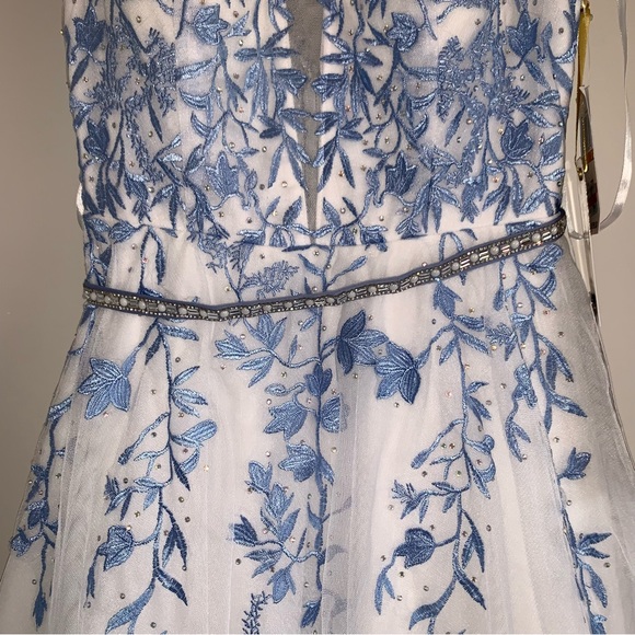 SAY YES TO THE Womens Ivory Mesh Gown Sleeveless Full-Length Dress Juniors 3 - Picture 6 of 8